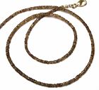 SUPER QUALITY NATURAL BROWN SAPPHIRE FACETED 3MM RONDELLE BEADS NECKLACE 19"