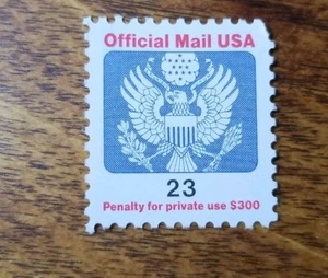 1991 23c Eagle Official Mail USA Red & Blue Scott O148 Mint F/VF NH - Picture 1 of 1