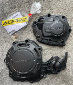 YAMAHA YZF 450 2018-2022 ACERBIS X-POWER CLUTCH & IGNITION COVERS BLACK - Picture 1 of 2