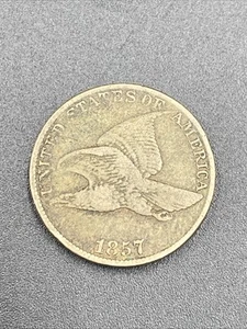 Centavo de águila voladora de 1 centavo 1857 - Imagen 1 de 10