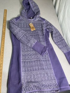 Prana Mujer Crepúsculo Púrpura Arka Túnica Sudadera con Capucha Suéter Vestido Pullover Talla M - Imagen 1 de 16
