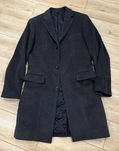 J CREW LUDLOW WOOL Cashmere 36 R DARK GRAY Topcoat Thinsulate Preppy Classic - Picture 1 of 8