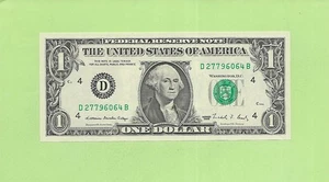 1988 ..UNCIRC $1  D 2779 6064 B  .... 1988 $1  D-B      NICE NOTE        FRN - Picture 1 of 2
