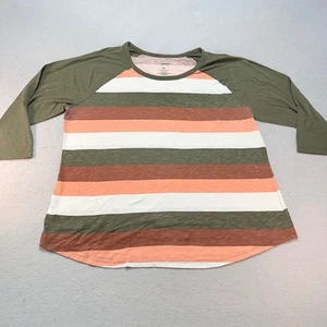 Camiseta top para mujer Sonoma Goods For Life XXL raglán manga 3/4 - Imagen 1 de 7