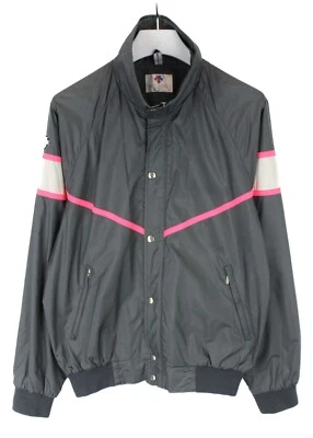 Descente Jacket Women 2XL High Collar Zipper Lining Pockets Dark Gray - Image 1 of 4