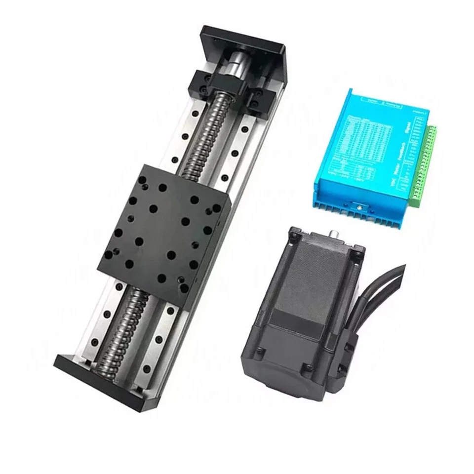 10-132lbs Linear Double Guides BallScrew Slide Table Motion Stage Motor Kit CNC  - Image 1 of 4