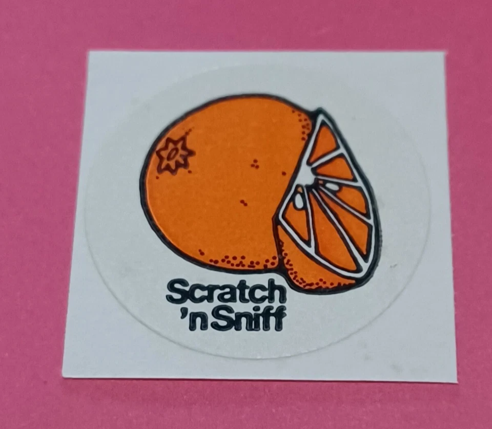 Adesivo perfumado vintage CTP laranja arranhador e cheiro - Imagem 1 de 1