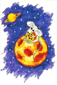 M.Bakhto RATÓN EN LA LUNA CURSI en Universo Postal Rusa - Imagen 1 de 1