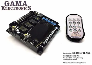 RF Remote Control System, 12VDC 4-Motor Polarity Reversing with Auxiliary Switch - Picture 1 of 3