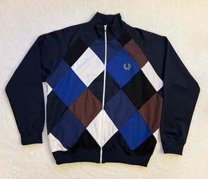 Fred Perry Taped Track Jacket Navy Men's Size L VTG NWT - Picture 1 of 14