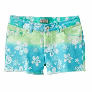 $30 NWT ☀ADJUSTABLE WAIST ☀ Sz 12 1/2 Shorts TIE DYE FLORAL 12 Plus Girls NEW - Picture 1 of 1