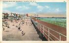 Postcard Ventor Beach and Boardwalk Atlantic City New Jersey Iinen Color