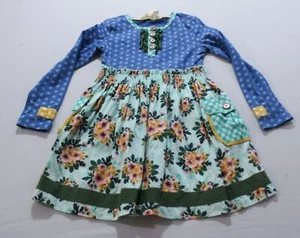 Matilda Jane Girl's Sitting Pretty Polka Dot Floral Print Dress EJ2 Multi Size 4 - Picture 1 of 3
