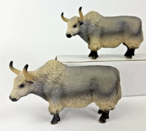 Schleich Yak Figurine Lot Gray Asian WIldlife Retired 2009 5" - Picture 1 of 6