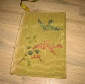 Petit Range protège Documents.. en Tissu décor Oiseaux en Relief - Photo 1/4