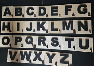 Large jumbo 10x10cm Scrabble Letters, wall art, personalised, wall hanging, - Picture 1 of 7