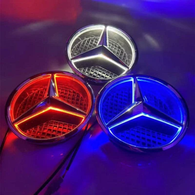 Car Front grille LED emblem for Mercedes Benz W205 W204 W213 front badge light - Bild 1 von 4