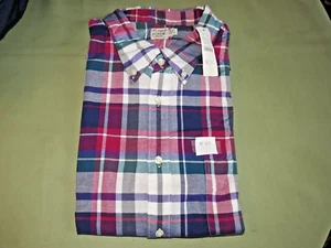 J CREW NY NWT MEN'S XXL LONG SLEEVE COTTON FLANNEL MULTI COLOR PLAID SHIRT #47 - Picture 1 of 6