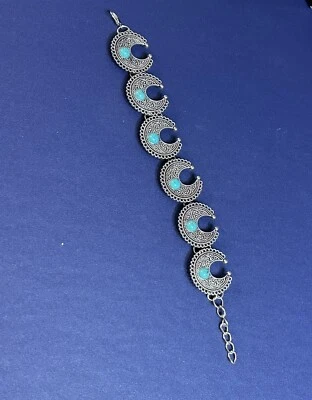 Womens Western Metal & Turquoise Fashion Bracelet - Image 1 of 2