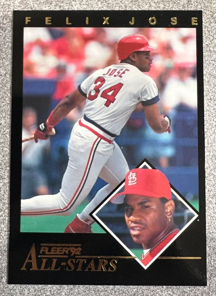 FELIX JOSE St. Louis Cardinals 1992 Fleer All-Stars #1 Insert MLB Legend - Image 1 of 1