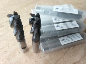 9/16" M42 cobalt roughing end mills Tialn coated 5pc for $96.00 free ship-new - Picture 1 of 3