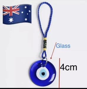 Glass Hamsa Turkish Evil Eye Keyrings Car Hanger Nazar 🧿 Charm Gift Greek - Picture 1 of 6