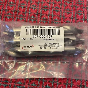 # Keo Drill & Countersink 4” RH 60° Long Series, Center Drill Keo Cutter New 3pc - Picture 1 of 5