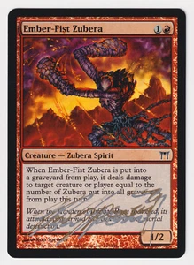 Signed FOIL Ember-Fist Zubera HP Champions of Kamigawa Artist Ron Spencer MTG! - Picture 1 of 2