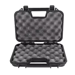 Pistol Case Airsoft Hard Gun Storage Waterproof Lockable Inserted Foam Box 31 cm - Picture 1 of 10