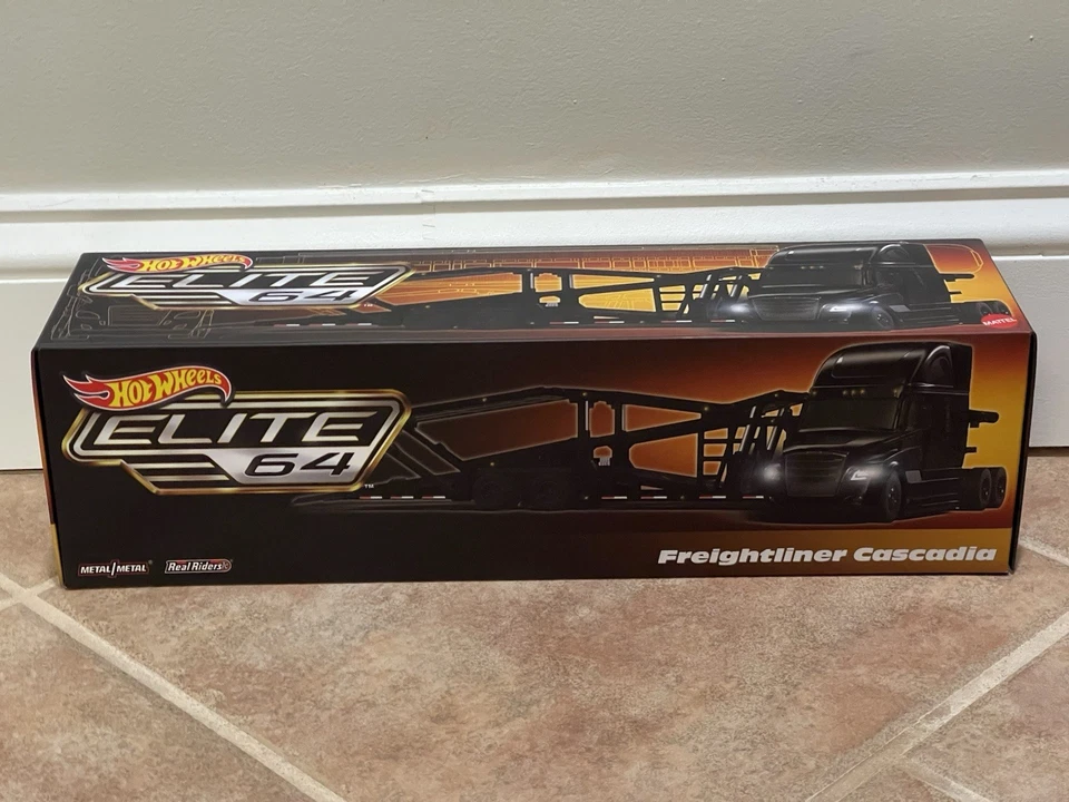 Hot Wheels Elite 64 Freightliner Cascadia Car Transporter - (HNJ63) - 1 64