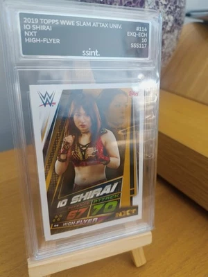 WWE Io Shirai NXT Rookie Card Topps Slam Attax Universe 2019 Graded 10 Iyo Sky - Image 1 of 2