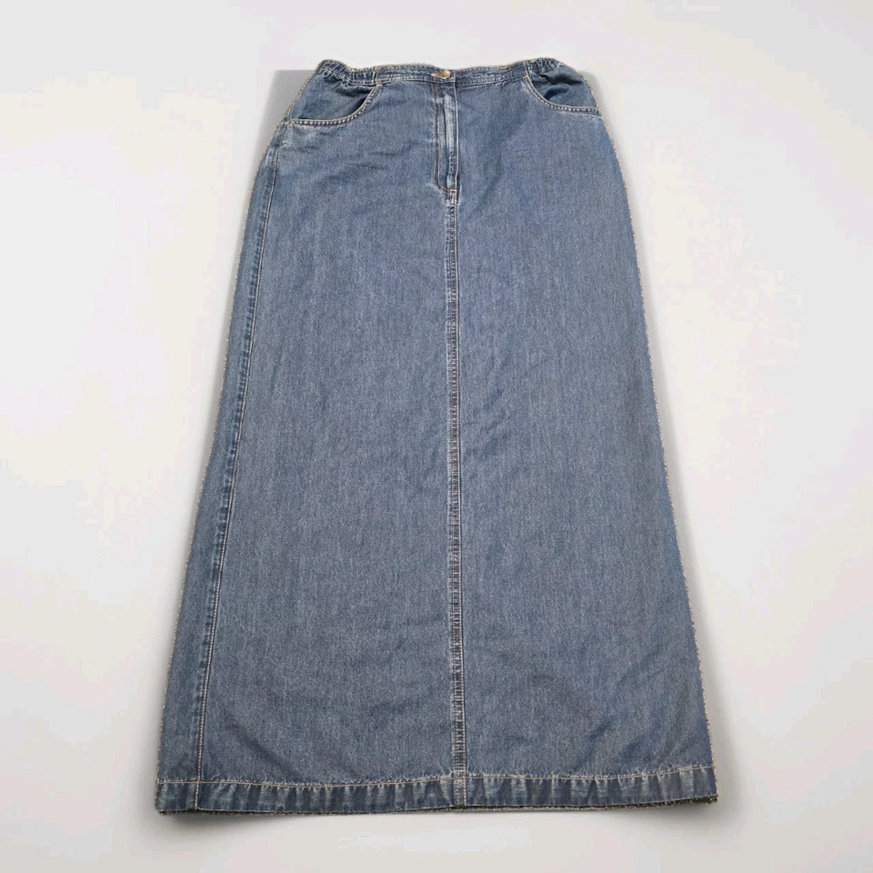 Falda vaquera para mujer Susan Bristol talla 4 azul con bolsillos de jean Foto 1 de 4