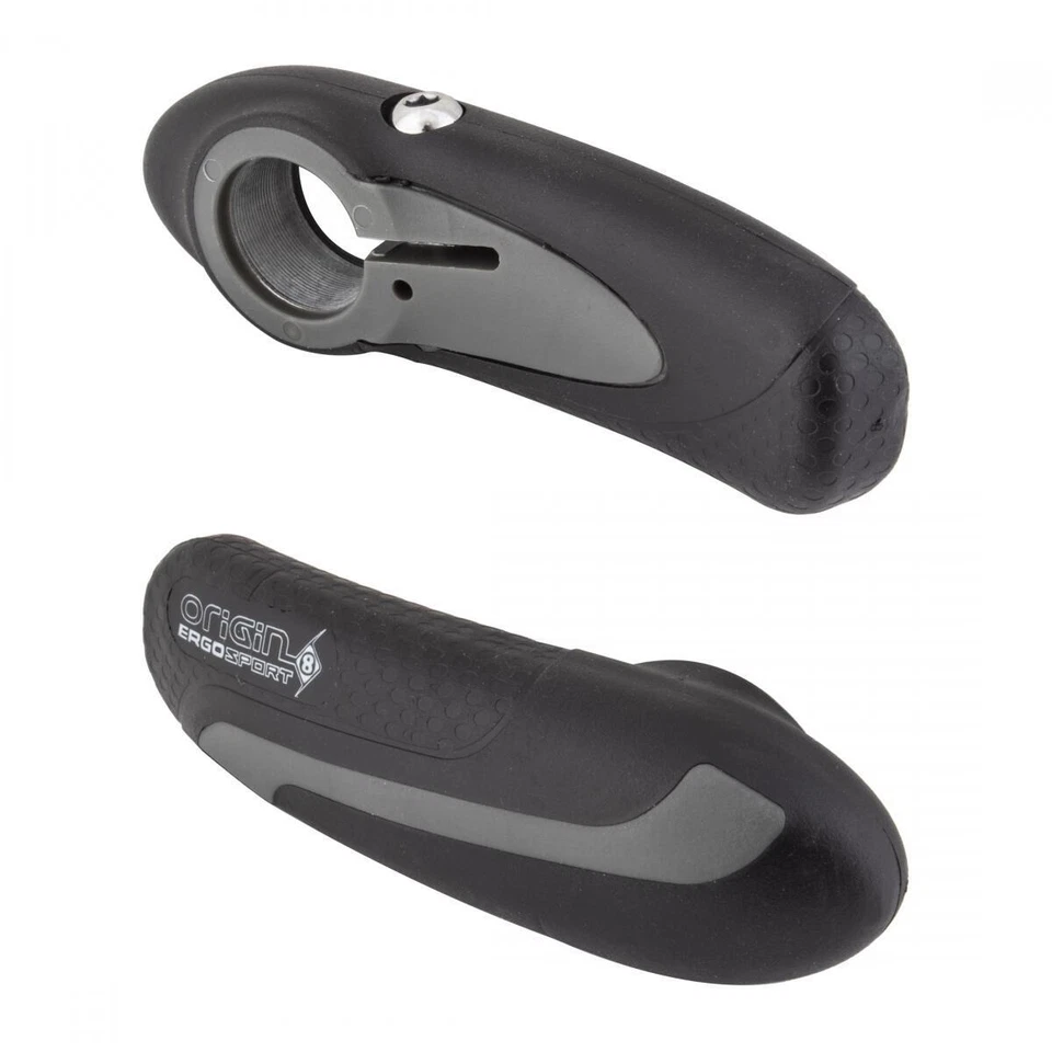 ORIGIN8 BICICLETA BICICLETA MANILLAR EXTREMO BARRA EXTREMOS ALEACIÓN DEPORTIVA / KRTN NEGRO / GRIS Foto 1 de 1