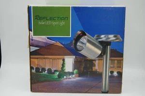 Solar LED Spot Lights, 4 Pack, by Reflection, Durable Cast Aluminum, Glass Lamp - Picture 1 of 4