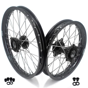 KKE 17/14 Kid's Small Wheels Set Rims Fit KTM SX85 2021-2024/TC85/MC85 Black Hub - Foto 1 di 10