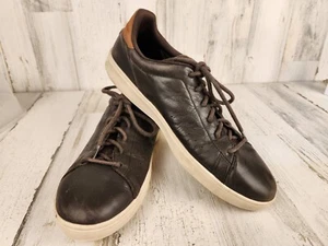 Skechers Black Leather Lace Up Sneakers Shoes Men's Size 10 SN 54345 - Bild 1 von 16
