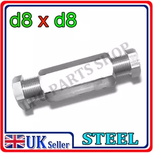 Tubo de acero recto 8x8 mm compresión conector de montaje gas GLP TUBO ACOPLAMIENTO GNC - Imagen 1 de 1