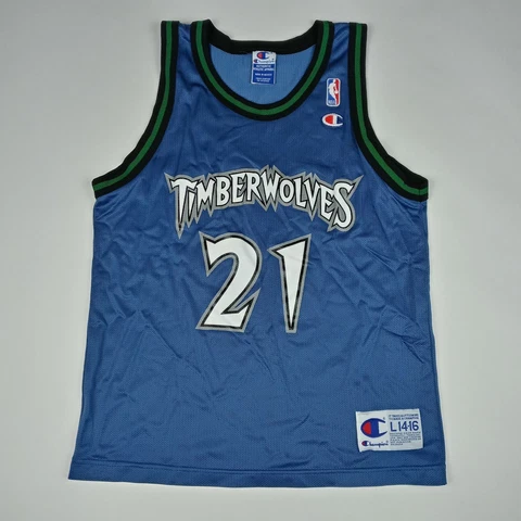 CHAMPION Minnesota Timberwolves Kevin Garnett Basketball Jersey Youth L 14-16 Cover