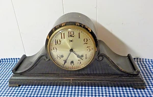 Antico orologio WATERBURY stile tamburo a campana a mantello gong carillon n. 905 - Foto 1 di 6
