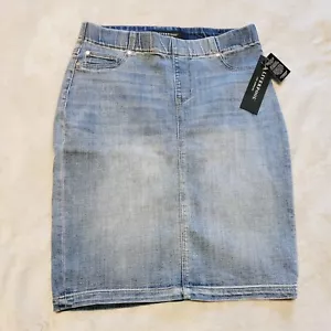 Falda vaquera Liverpool para mujer 6/28 pull on recta elástica denim azul nueva con etiquetas $69 - Imagen 1 de 13