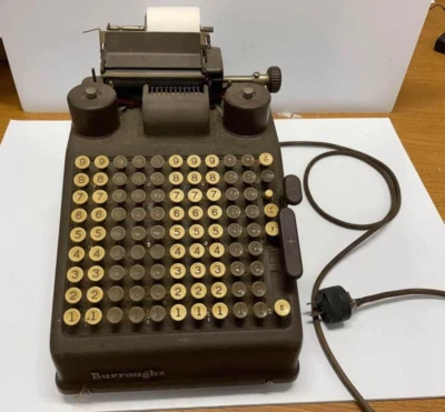 VINTAGE Burroughs Adding Machine Company Type 3 Direct-Alternating Detroit MI - Image 1 of 3