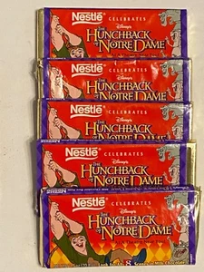 VTG Nestle Disney Hunchback Notre Dame Limited Chocolate Bar Wrapper lot of 5 - Picture 1 of 2