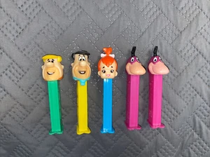 Flintstones Fischspender 1992 Fred Dino Kieselsteine Barney 5er Set - Bild 1 von 4