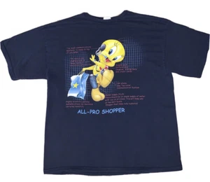 2000 Looney Tunes Tweety Bird Navy Blue T-Shirt Size XL All Pro Shopper - Picture 1 of 9