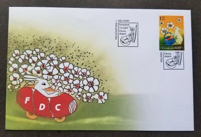 [SJ] Finland Easter Bunny 2007 Flower Cartoon Animation Egg Rabbit (FDC) - Image 1 of 4