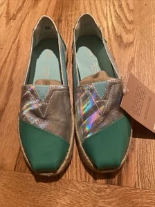 TOMS Slip-On Women's SHOES Venice Collection Pastel Turquoise Translucent TPU 5 - Picture 1 of 5