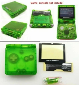 GBA SP Game Boy Advance SP Replacement Housing Shell Transparent Clear Green - Picture 1 of 1