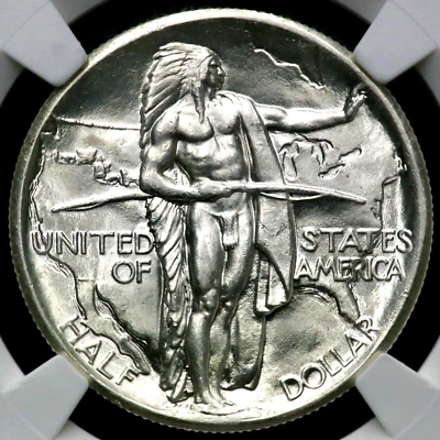 1926 50C Oregon Trail Silver Quarter - NGC MS 62 Excellent Eye Appeal  CC704 - Image 1 of 4