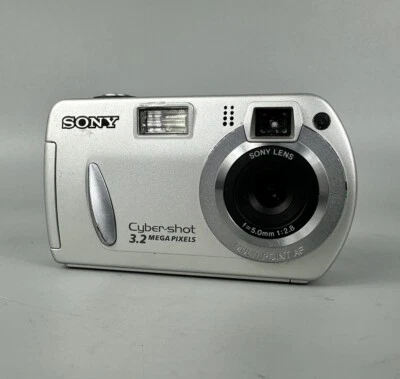 Sony Digital Camera Cybershot DSC-P32 3.2MP Silver Tested, No Zoom - Image 1 of 4