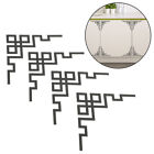 4pcs Corner Self Adhesive Wall Mirror Stickers for Home Decor-JM